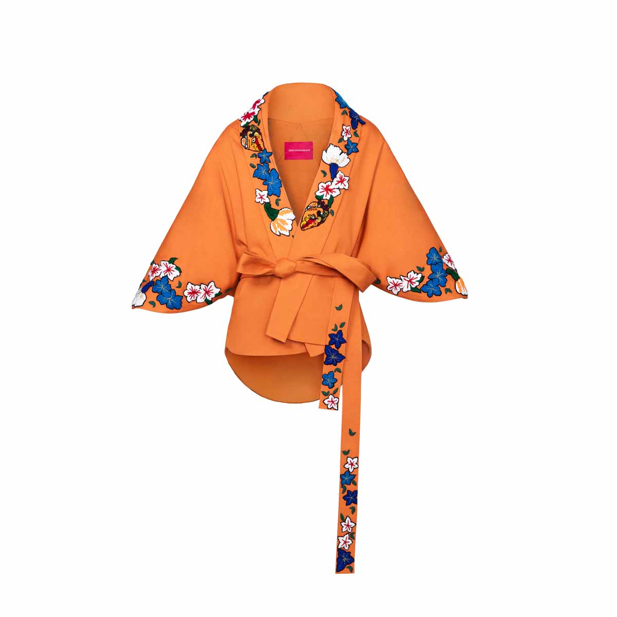 Embellished Cotton Wrap Jacket