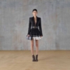 IRIS Cropped T affetas Jacket with Black Pleated Tennis Skirt Trimmed with White
