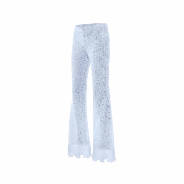 Ivory Lace Flared Pants