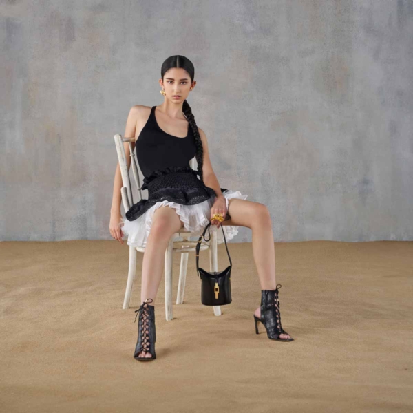 Tank Top Jersey with Layered Lace Skirt