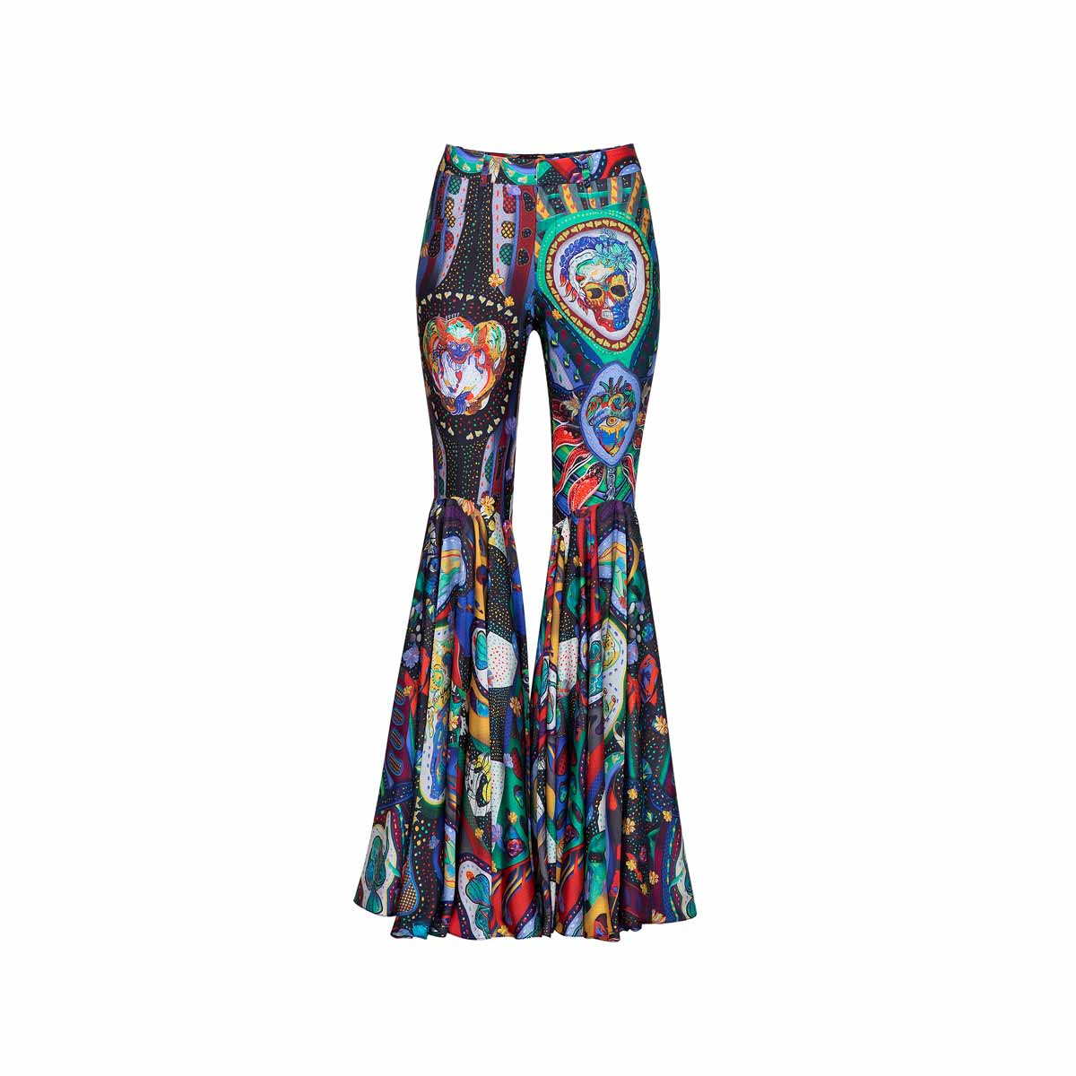 Flared Printed Pants
