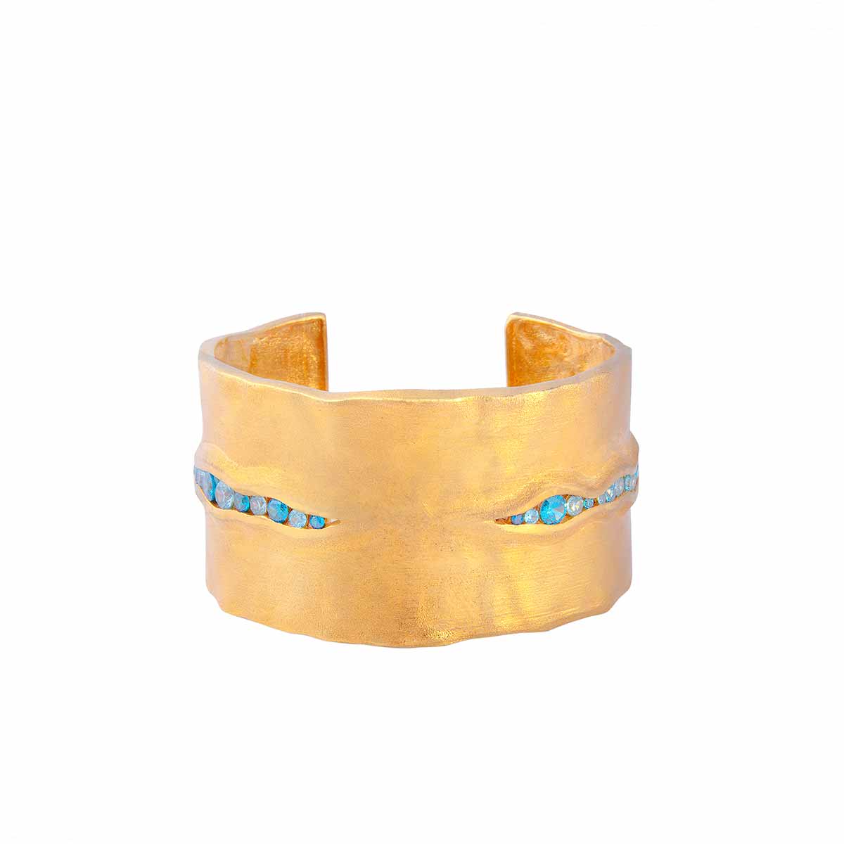 Heart Fussure with Azure Stones Cuff